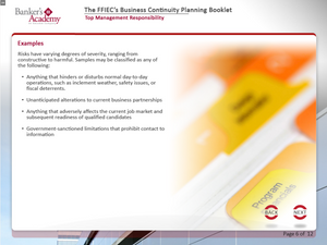 FFIEC's Business Continuity Planning Booklet - eBSI Export Academy
